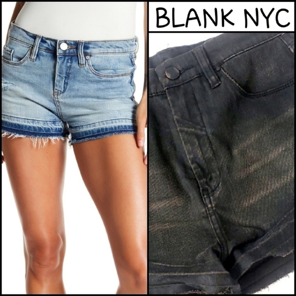 BLANK NYC Bleach Wash Release Hem Jean Shorts! - Picture 1 of 6